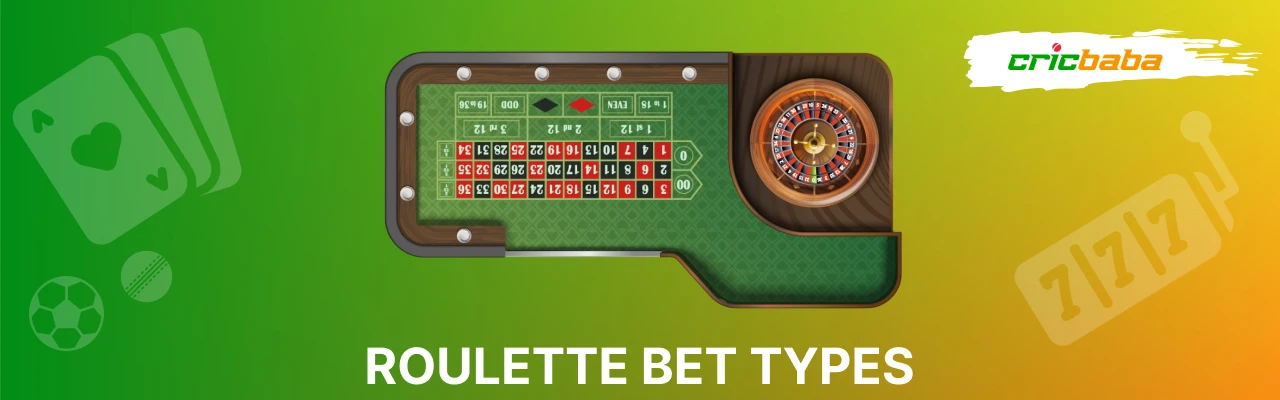 Online roulette bet types