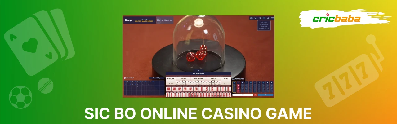 Play sic bo online casino game