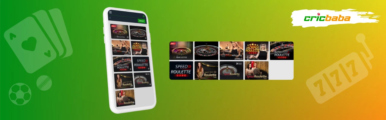 Speed roulette features
