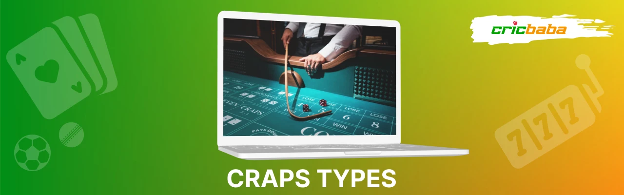 Types of bets in craps