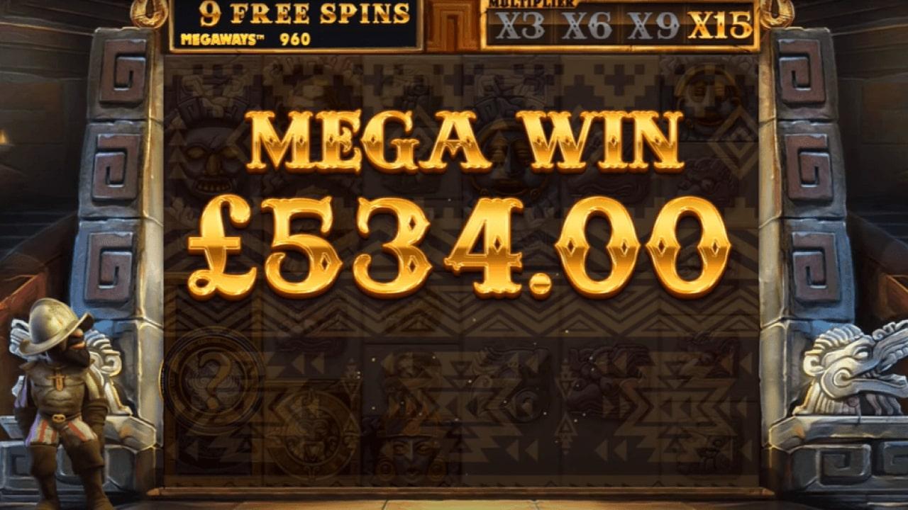 Gonzo's Quest slot game mega win