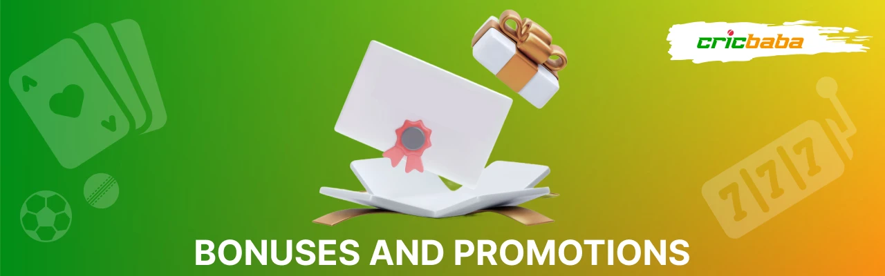 Bonuses and promotions at cricbaba