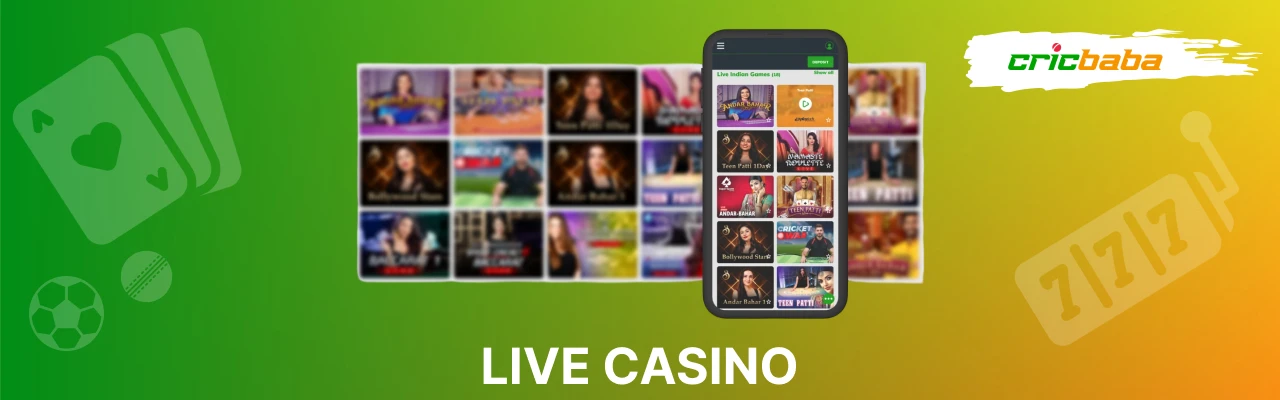 Cricbaba app live casino