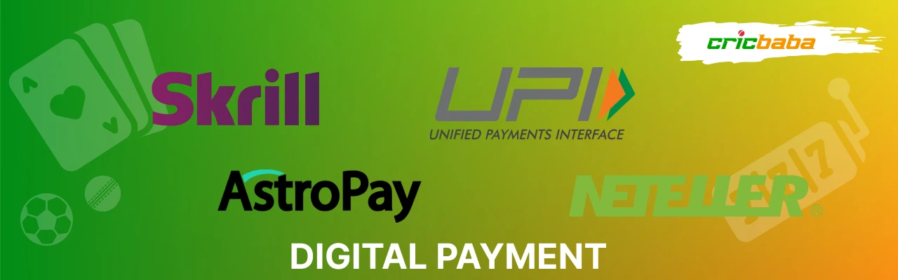 Cricbaba digital payment methods