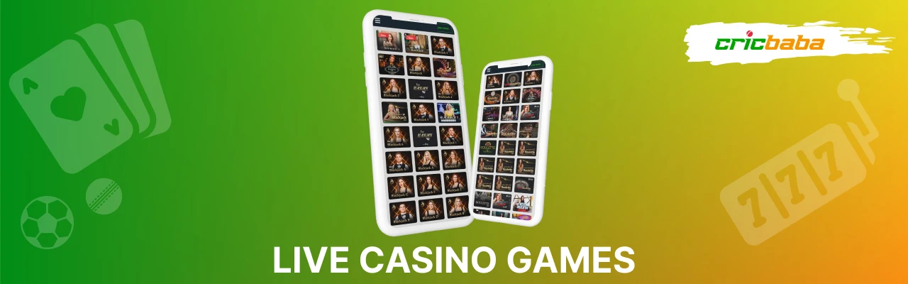 Cricbaba live casino games