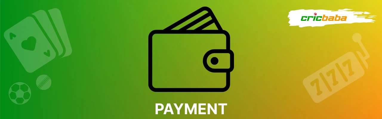 Cricbaba payment methods